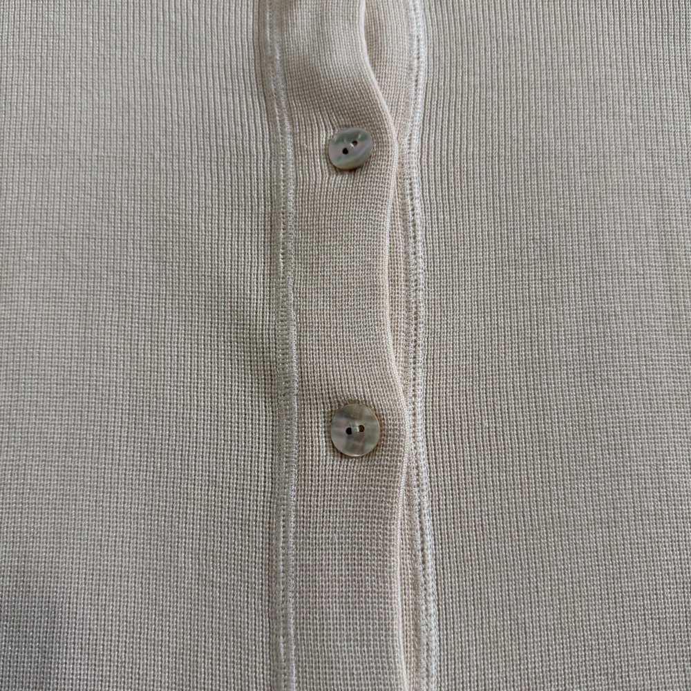 Tommy Bahama Cream Silk Blend Cardigan Sweater Size XS - Picture 5 of 10
